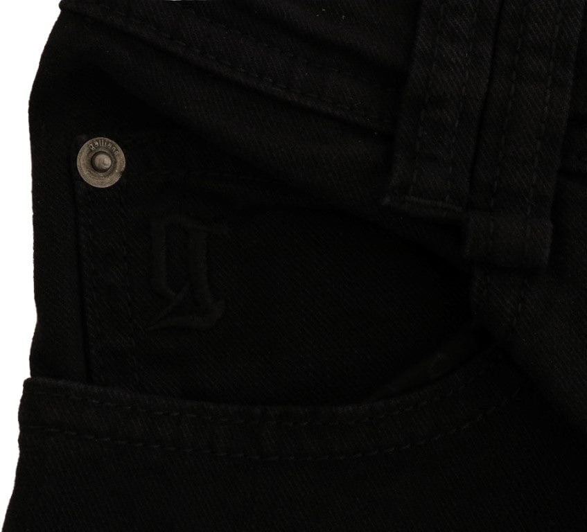 Galliano John Galliano Black Cotton Denim Stretch Regular Fit Jeans Zwart