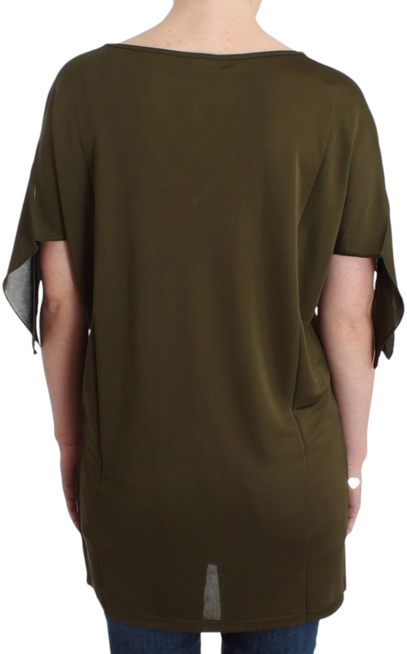 Galliano John Galliano Green shortsleeved blouse top Groen