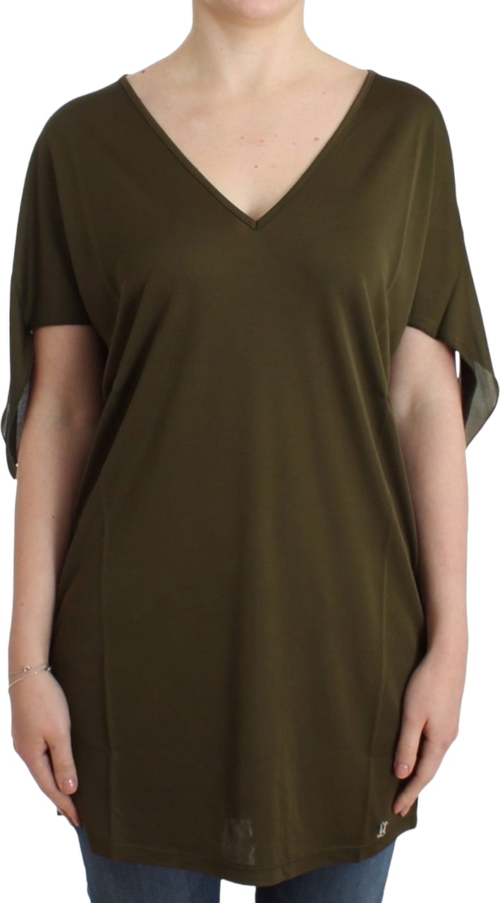 Galliano John Galliano Green shortsleeved blouse top Groen