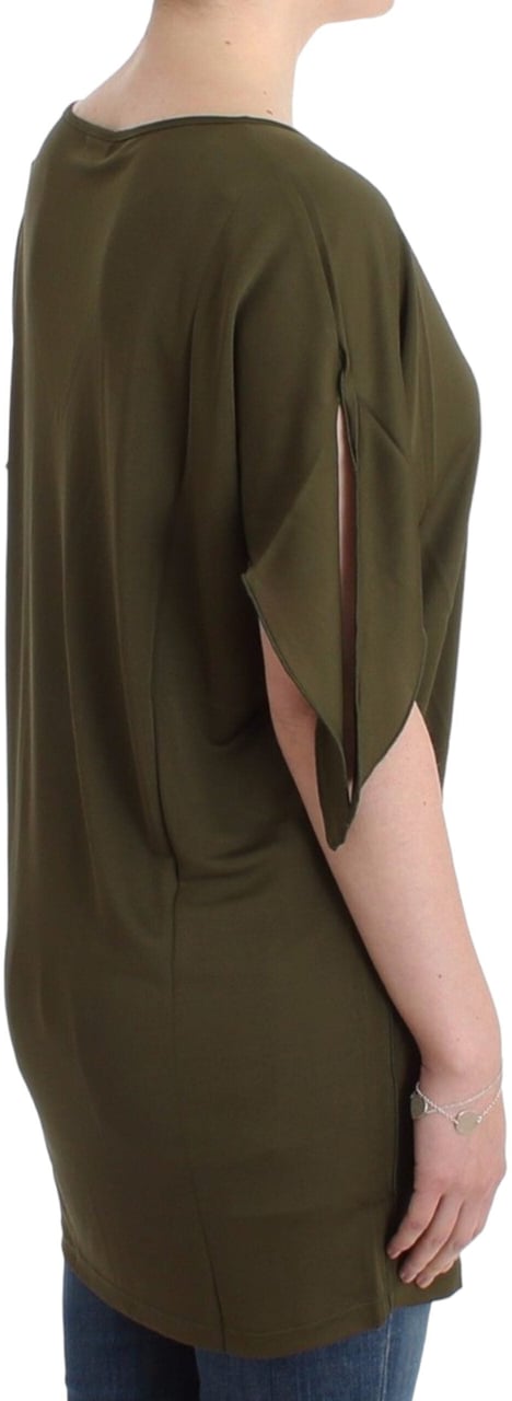 Galliano John Galliano Green shortsleeved blouse top Groen