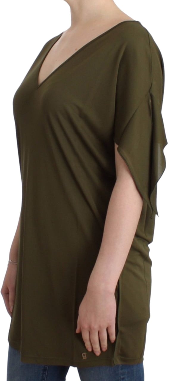 Galliano John Galliano Green shortsleeved blouse top Groen