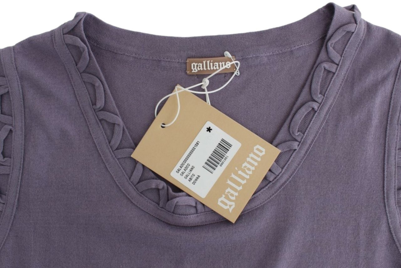 Galliano John Galliano Purple cotton jersey dress Paars