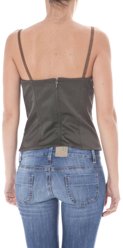 Galliano John Galliano Verde Elastan Women's Camisole Groen