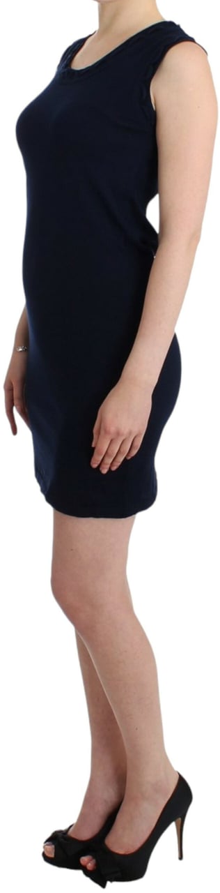 Galliano John Galliano Blue cotton jersey dress Blauw