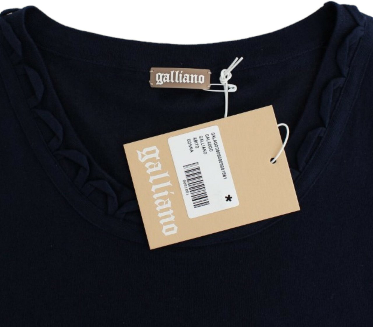 Galliano John Galliano Blue cotton jersey dress Blauw