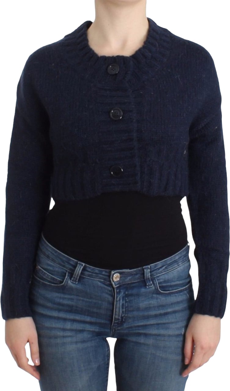 Galliano John Galliano Blue cropped cardigan Blauw