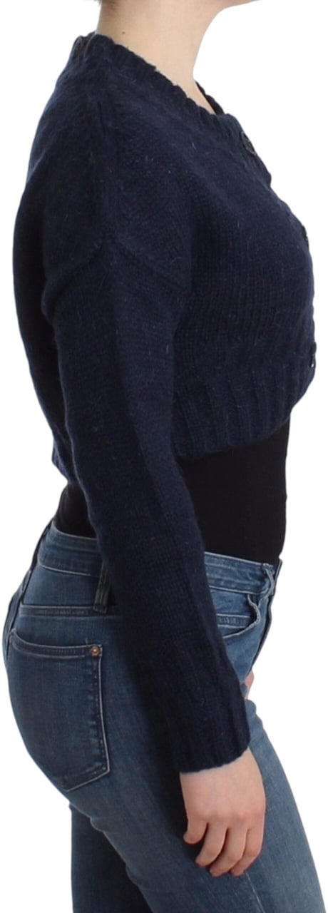 Galliano John Galliano Blue cropped cardigan Blauw