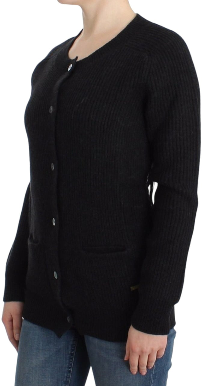 Galliano John Galliano Black wool cardigan Zwart