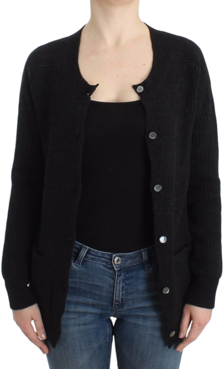 Galliano John Galliano Black wool cardigan Zwart