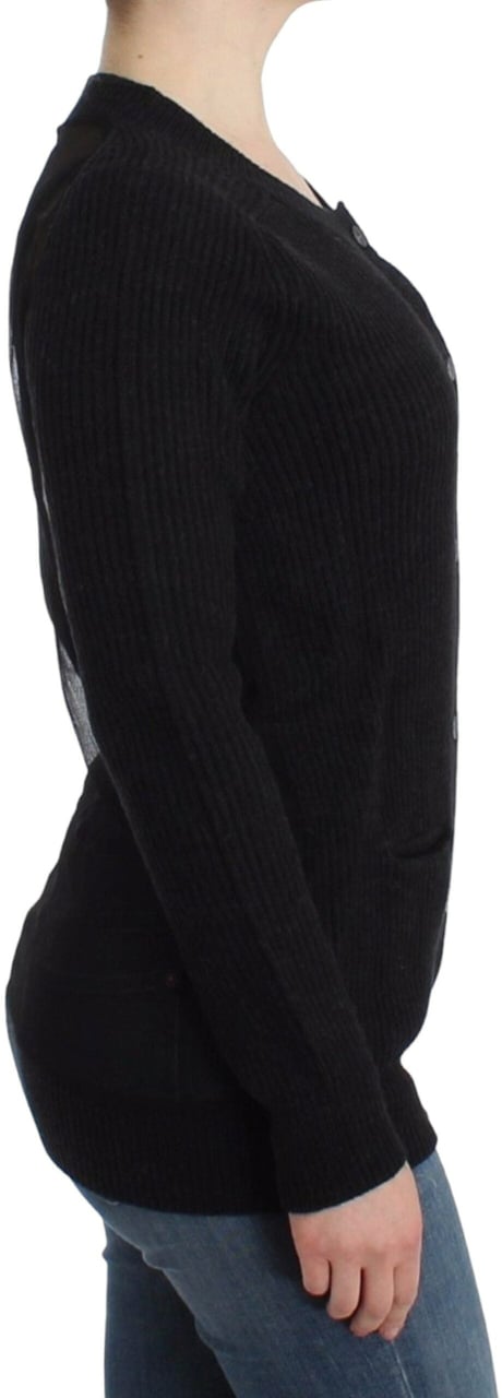 Galliano John Galliano Black wool cardigan Zwart