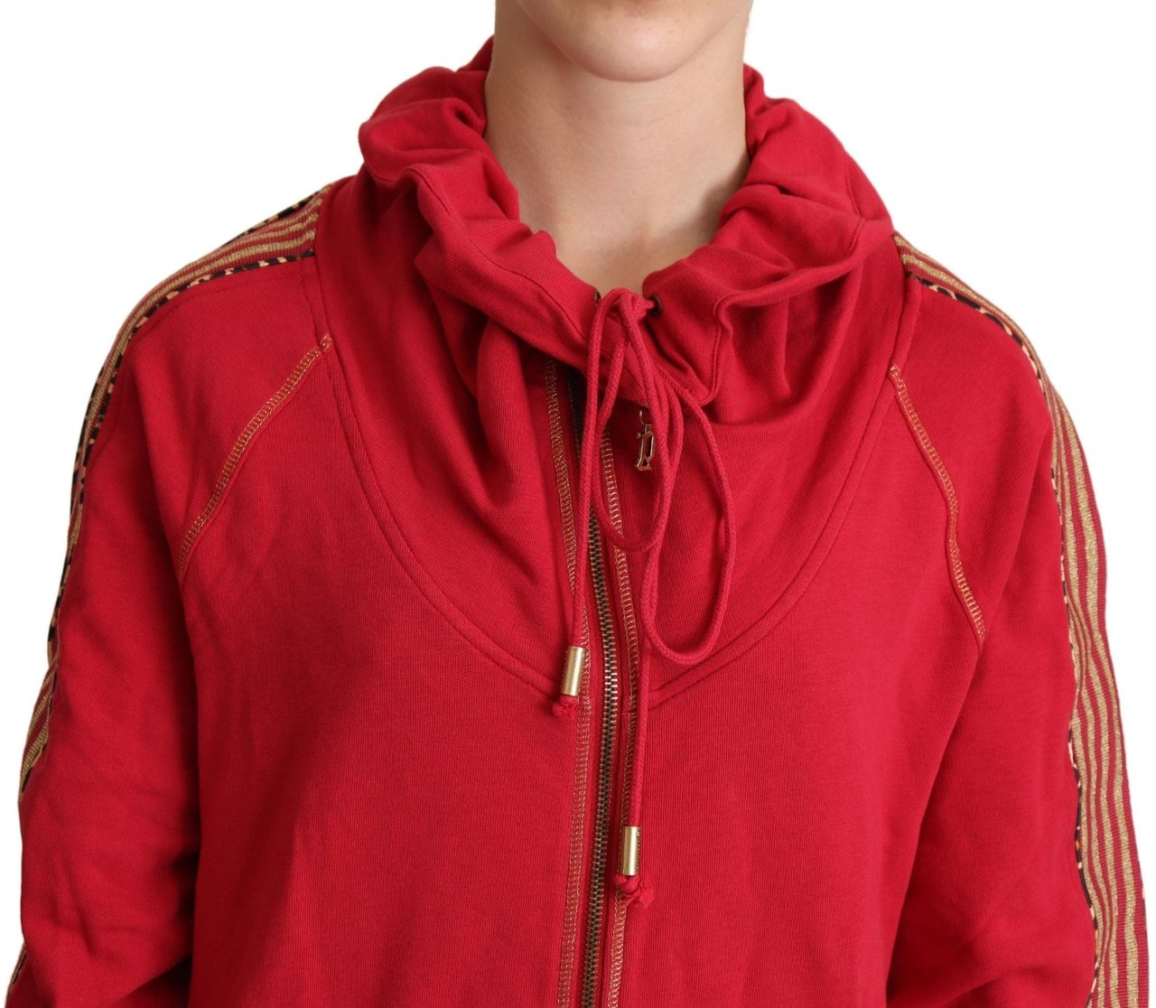 Galliano John Galliano Red Full Zip Jacket Sweatshirt Hooded Sweater Rood