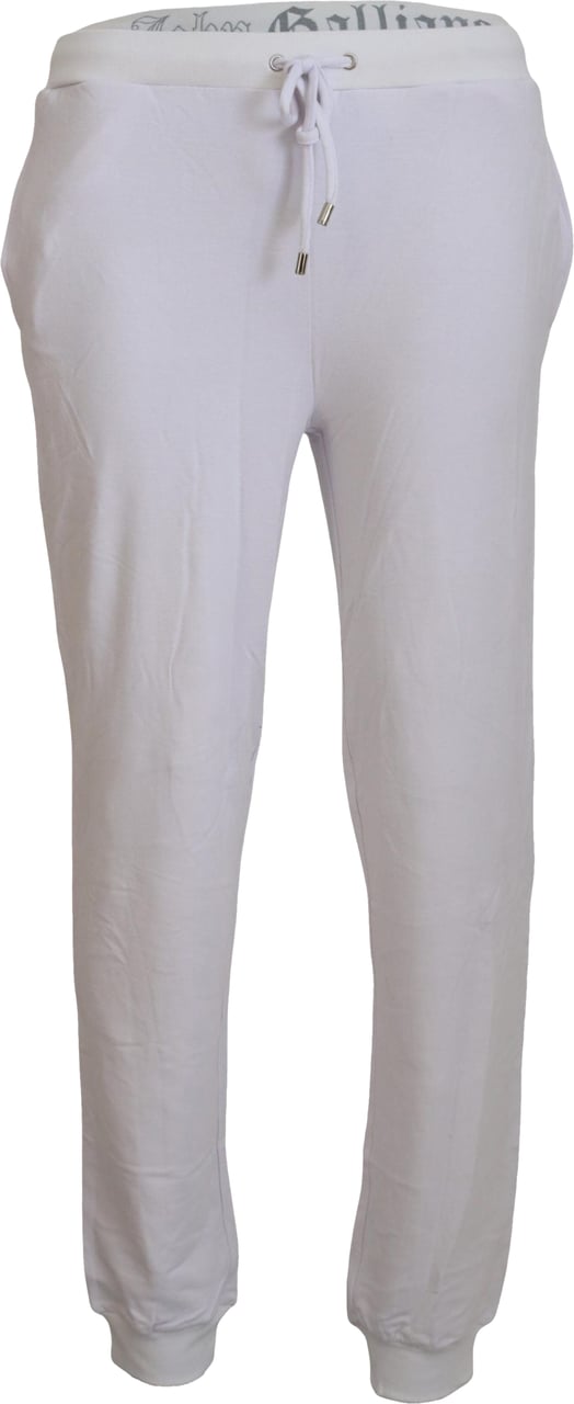 Galliano John Galliano White Cotton Logo Mens Jogger Pants Wit