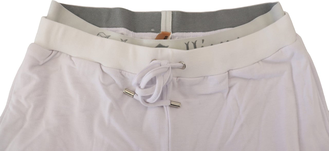 Galliano John Galliano White Cotton Logo Mens Jogger Pants Wit