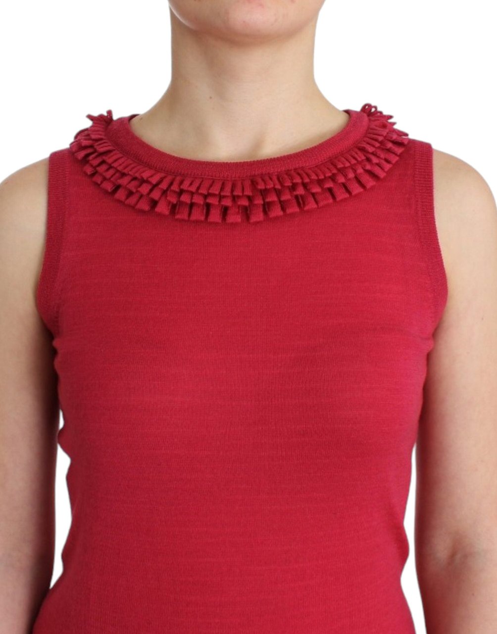Galliano John Galliano Pink wool knit top Roze