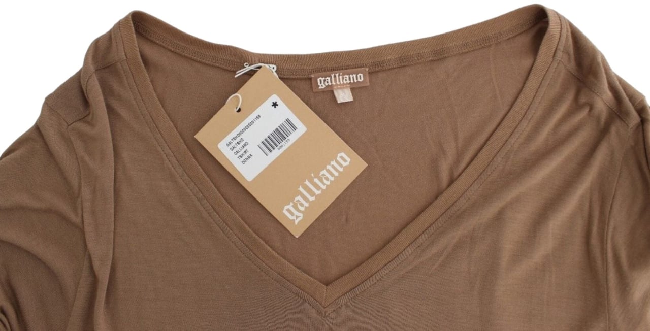 Galliano John Galliano Brown shortsleeved top Bruin