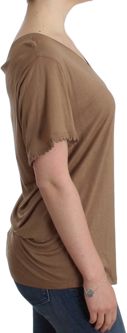 Galliano John Galliano Brown shortsleeved top Bruin