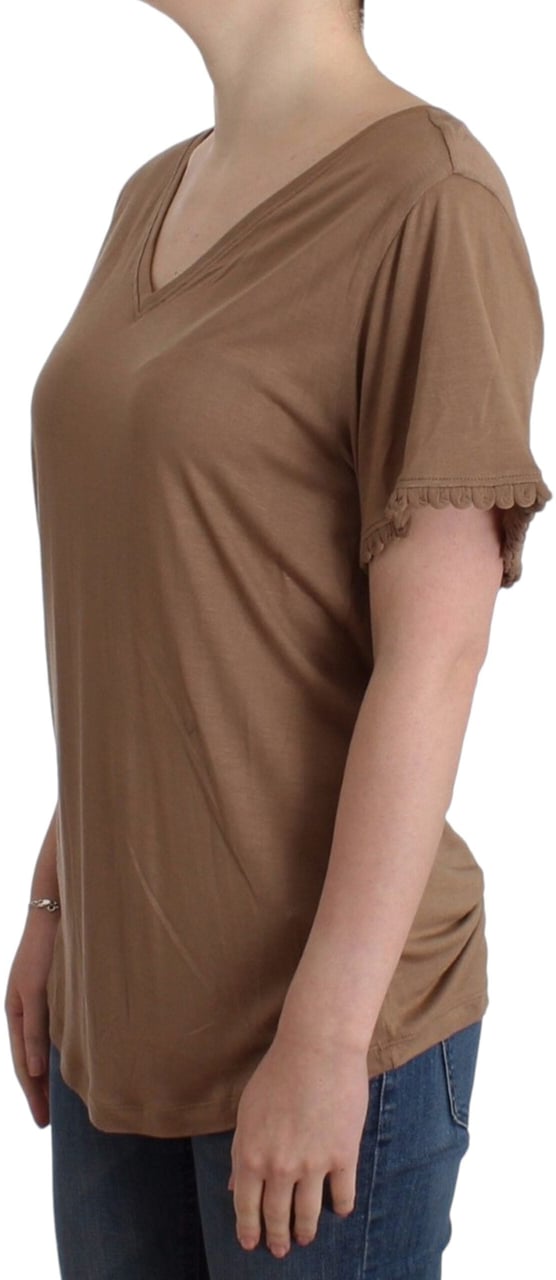 Galliano John Galliano Brown shortsleeved top Bruin