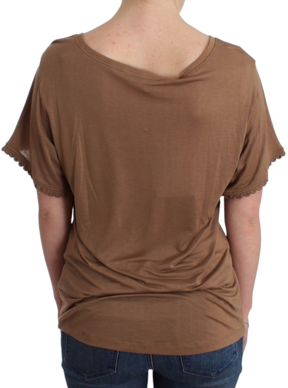 Galliano John Galliano Brown shortsleeved top Bruin