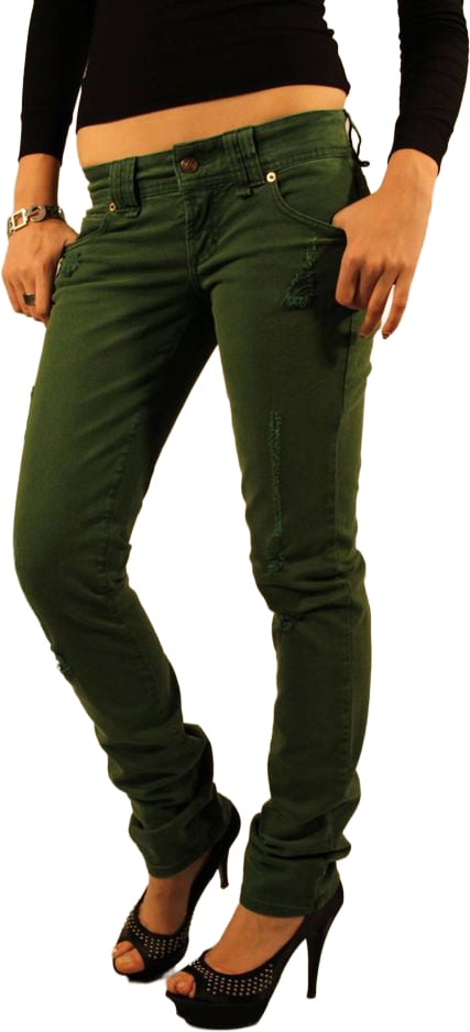 Galliano John Galliano Verde Cotton Women Jeans Groen