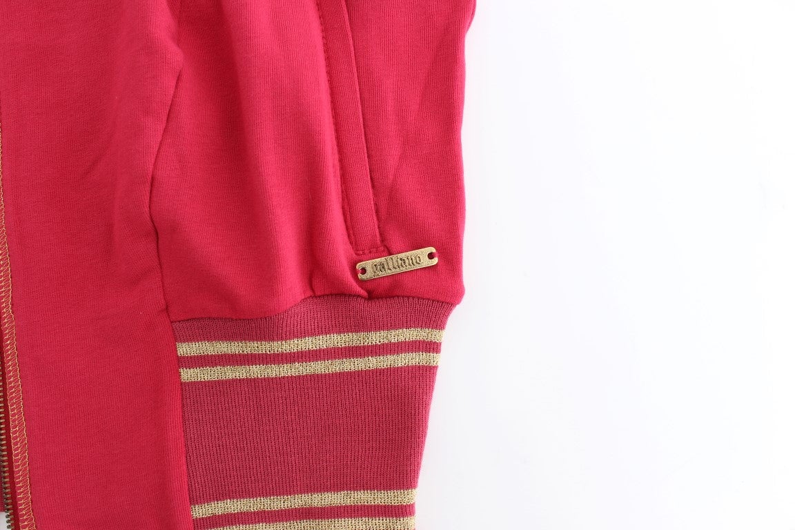 Galliano John Galliano Pink Mock Zip Cardigan Sweatshirt Sweater Roze