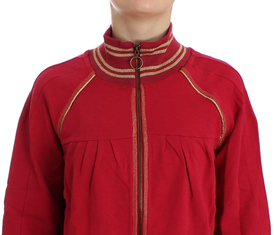 Galliano John Galliano Pink Mock Zip Cardigan Sweatshirt Sweater Roze