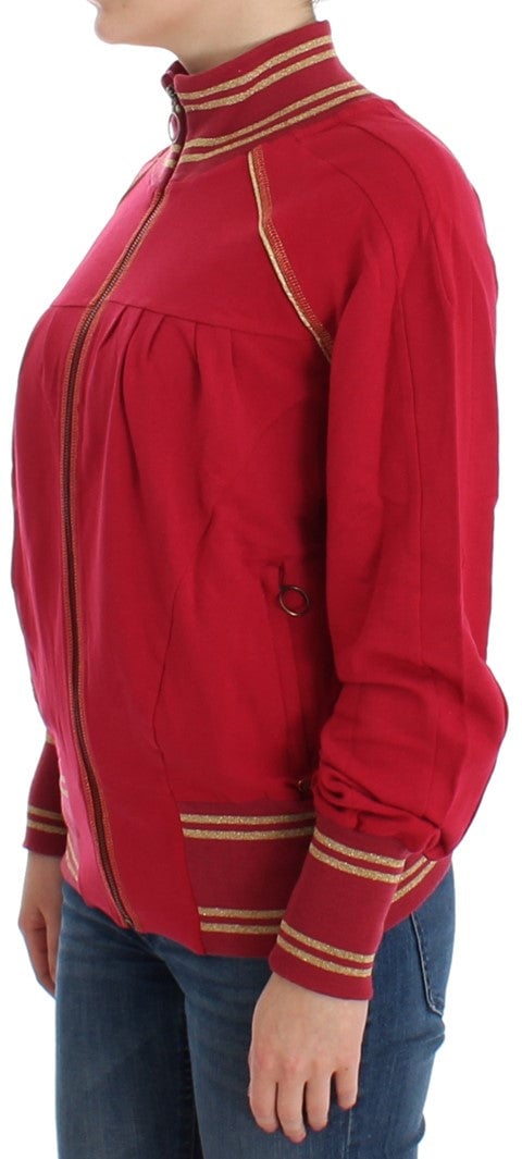 Galliano John Galliano Pink Mock Zip Cardigan Sweatshirt Sweater Roze