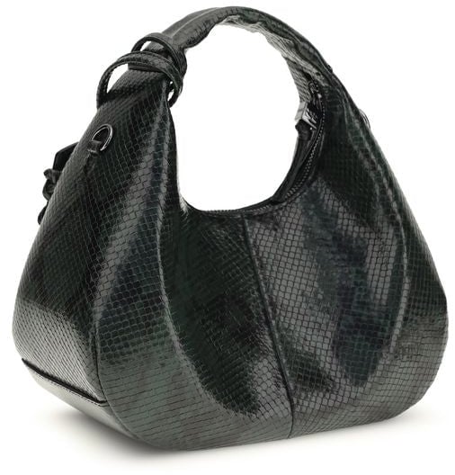 Ganni Ganni Black Recycled Polyester Handbag Zwart