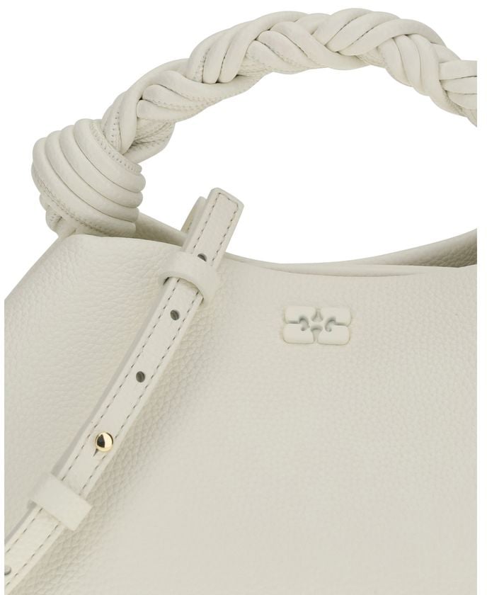 Ganni Ganni White Recycled Polyester Handbag Wit