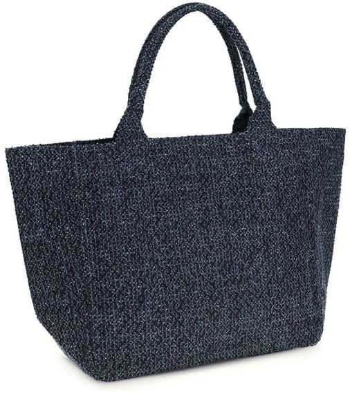 Ganni Blue Cotton Shoulder Bag Blauw