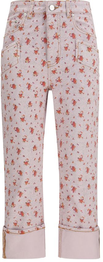 Ganni Multicolor Cotton Cropped Pants Divers