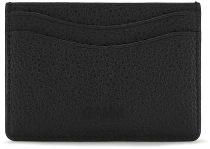 Ganni Black Recycled Polyamide Wallet Zwart