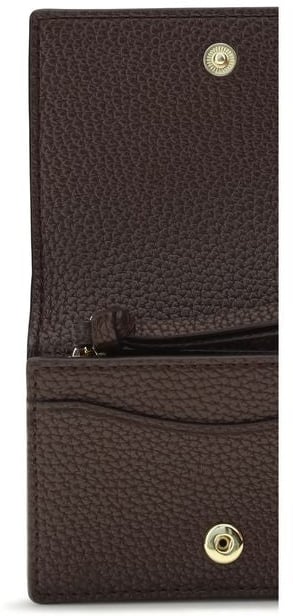 Ganni Brown Recycled Polyester Wallet Bruin