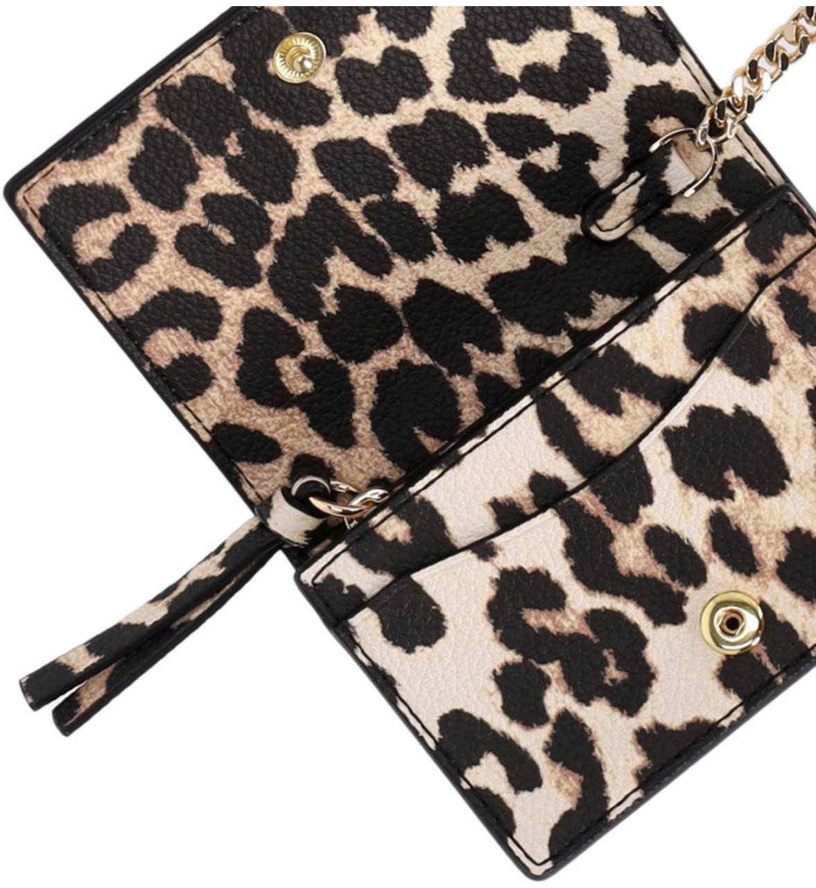 GANNI BOU ANIMALIER CARD HOLDER Bruin