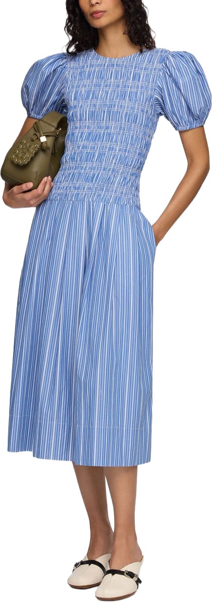 Ganni Dresses Light Blue Blauw