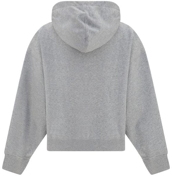 Ganni Gray Cotton Sweatshirt Grijs