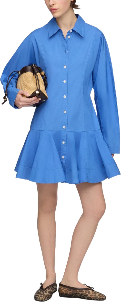 Ganni Dresses Light Blue Blauw