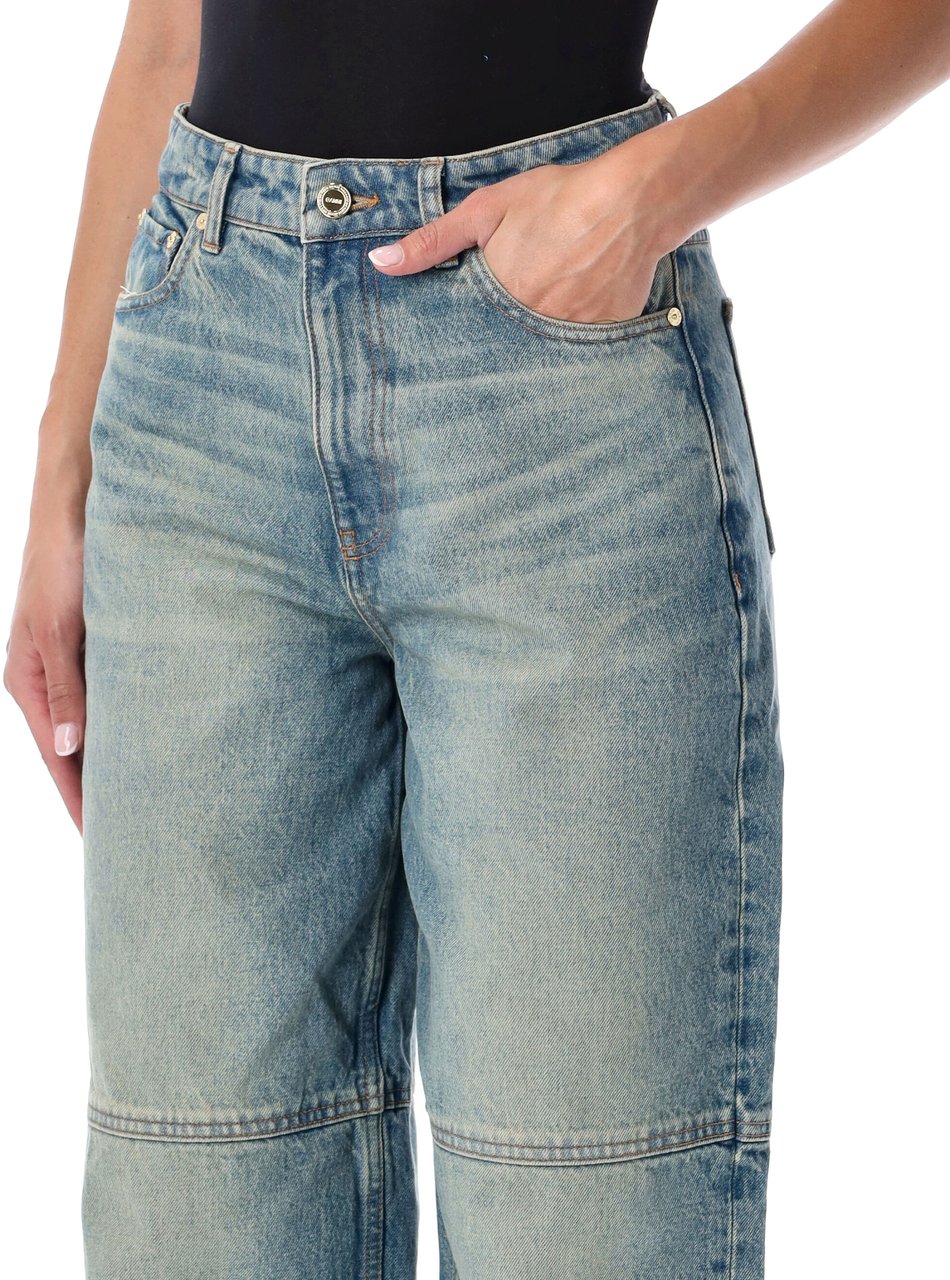 Ganni Stary Denim Blue Vintage Blauw