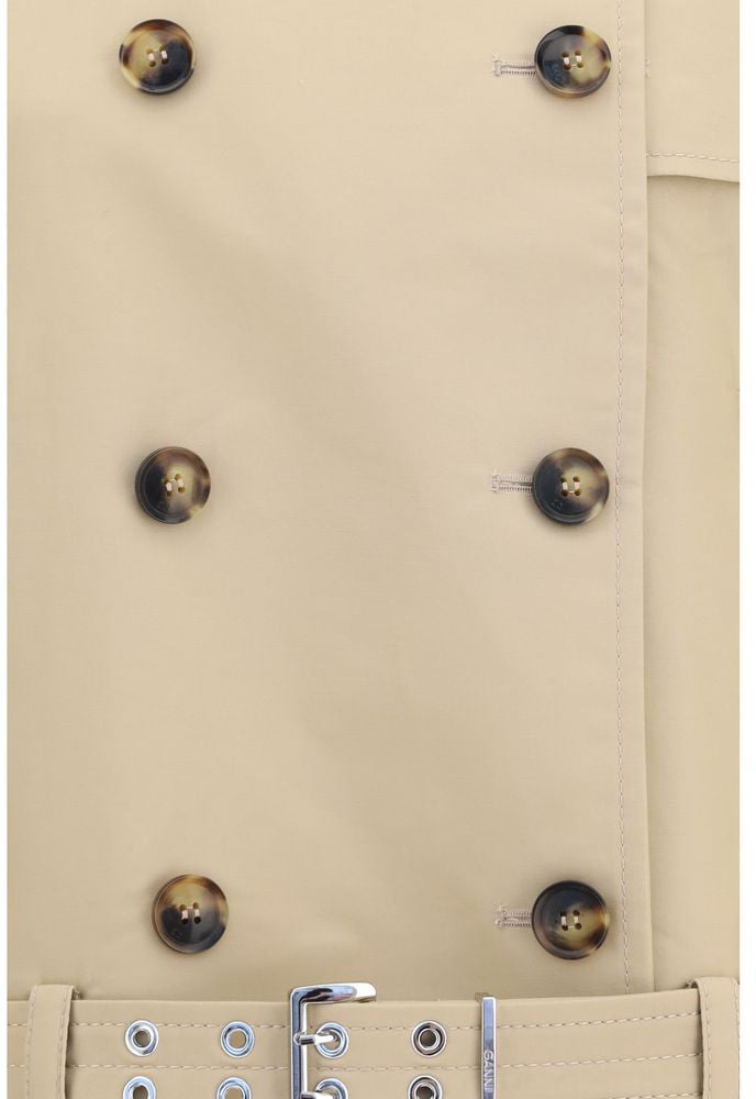 Ganni Beige Cotton Jacket Beige