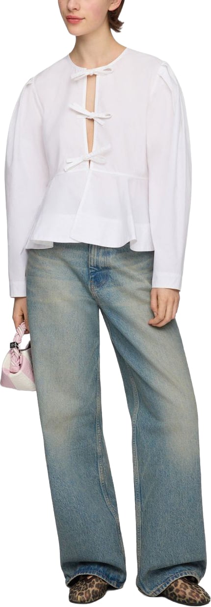 Ganni Shirts White Wit