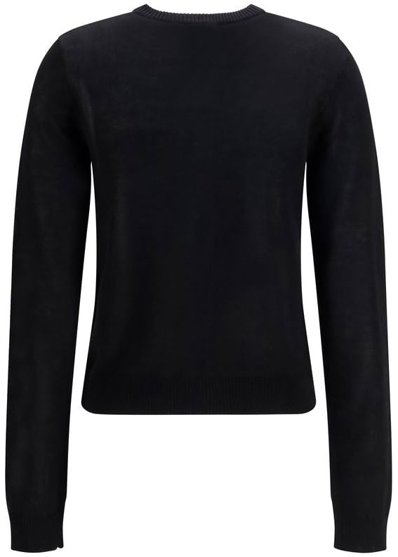 Ganni Black Cotton Cardigan Zwart