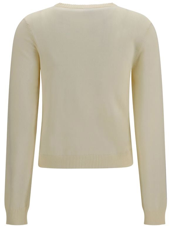 Ganni Beige Cotton Cardigan Beige