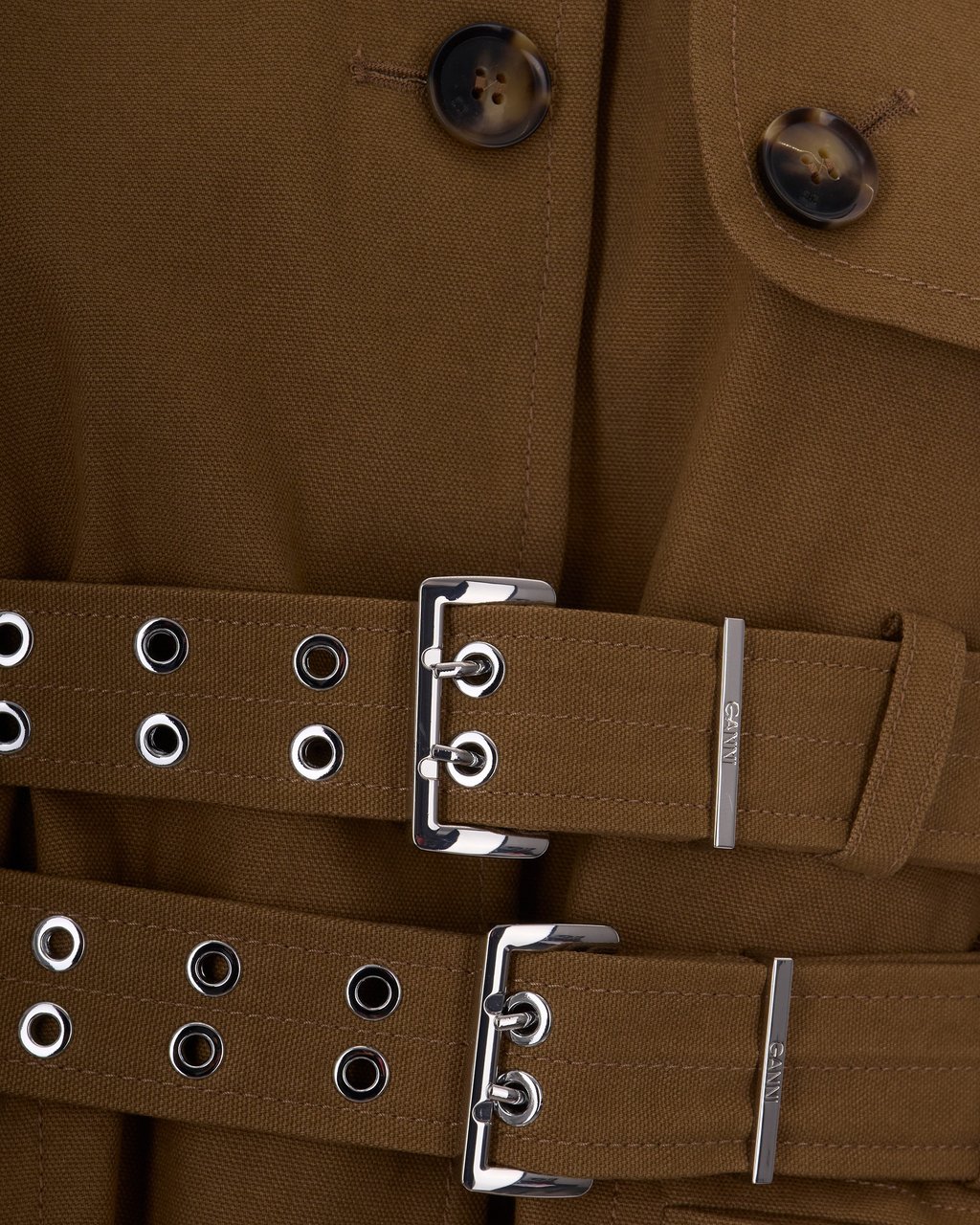 Ganni Coats Ermine Bruin