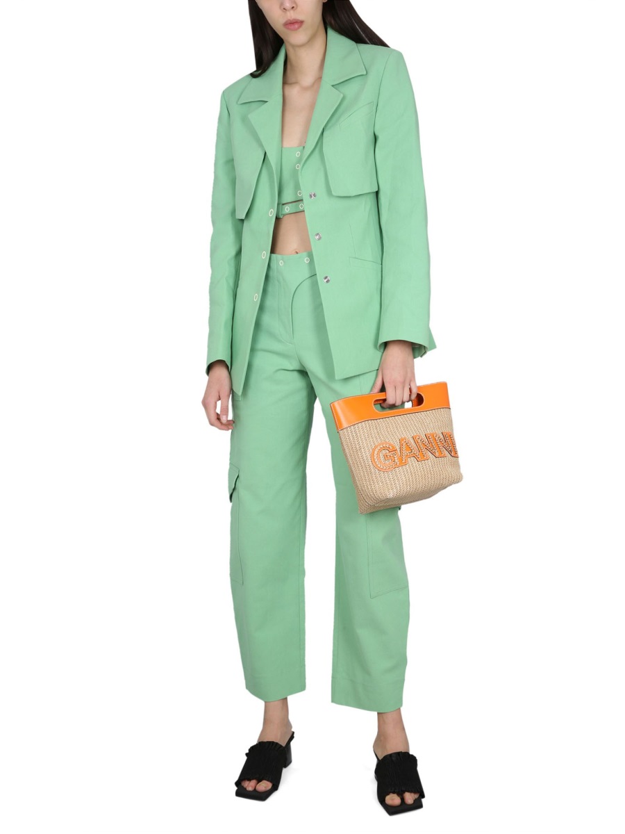 Ganni CROP TOP Groen