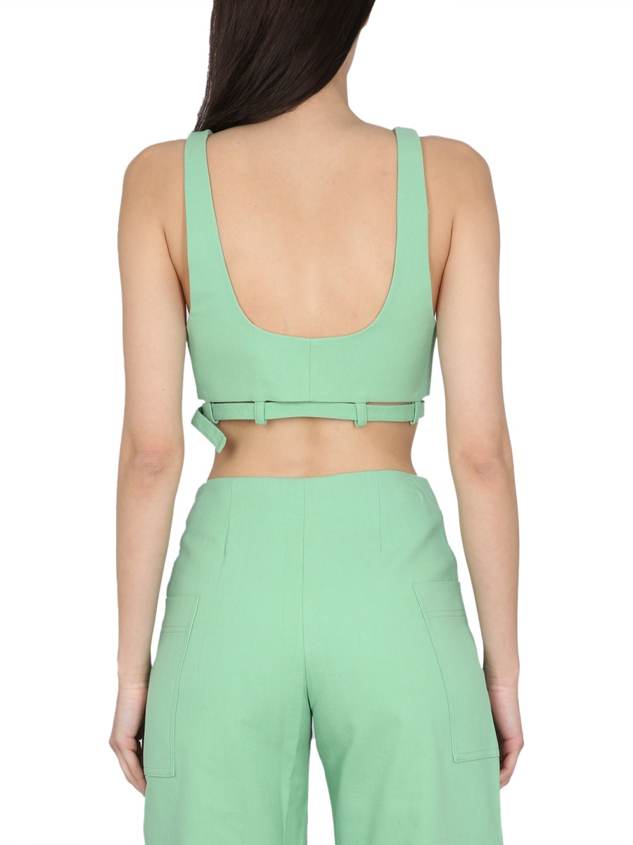 Ganni CROP TOP Groen