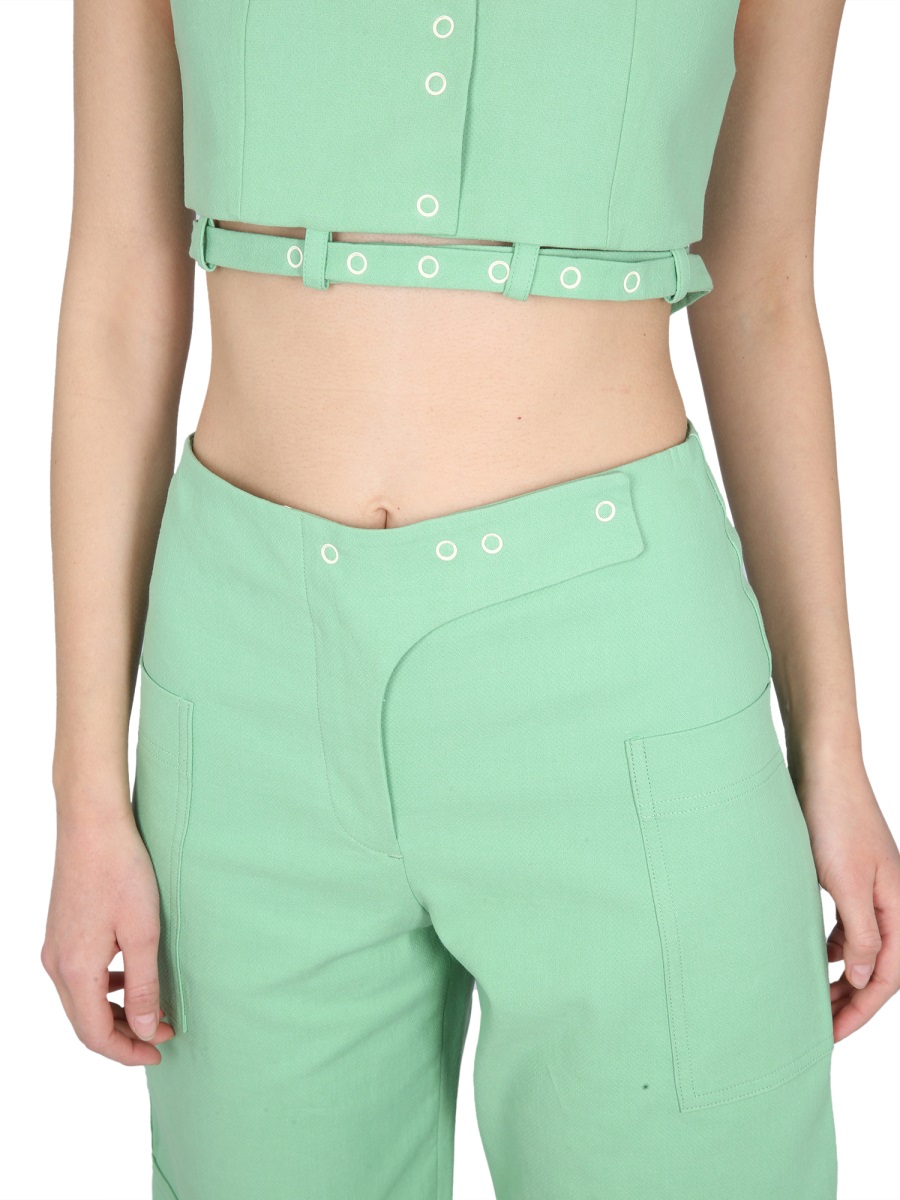 Ganni CROP TOP Groen