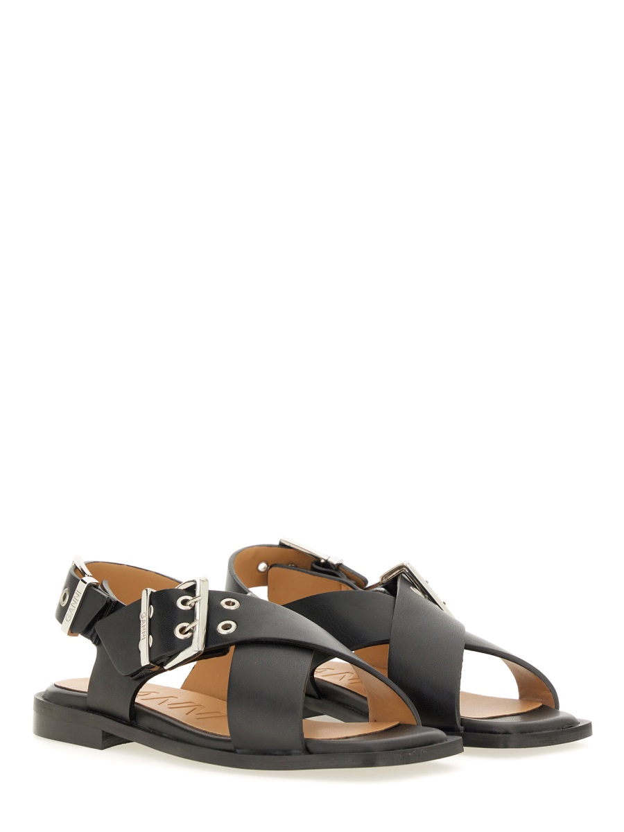 Ganni STUDDED SANDAL Zwart