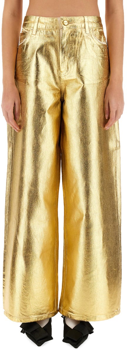 Ganni JEANS WIDE LEG Goud