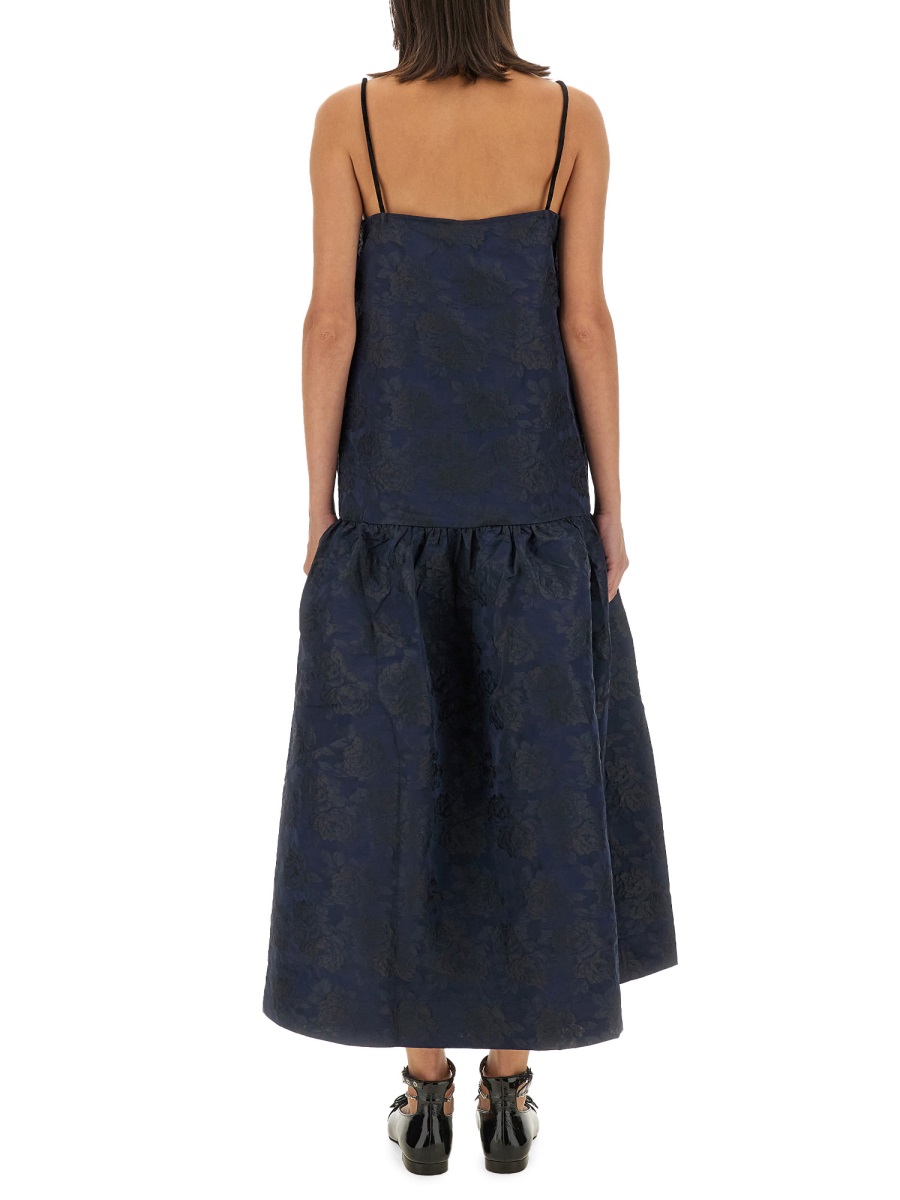 Ganni JACQUARD DRESS Blauw