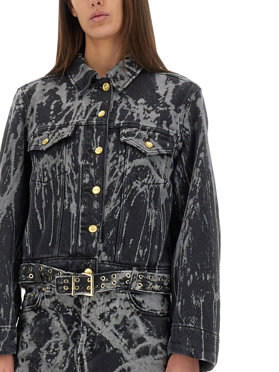 Ganni HEAVY DENIM JACKET Zwart