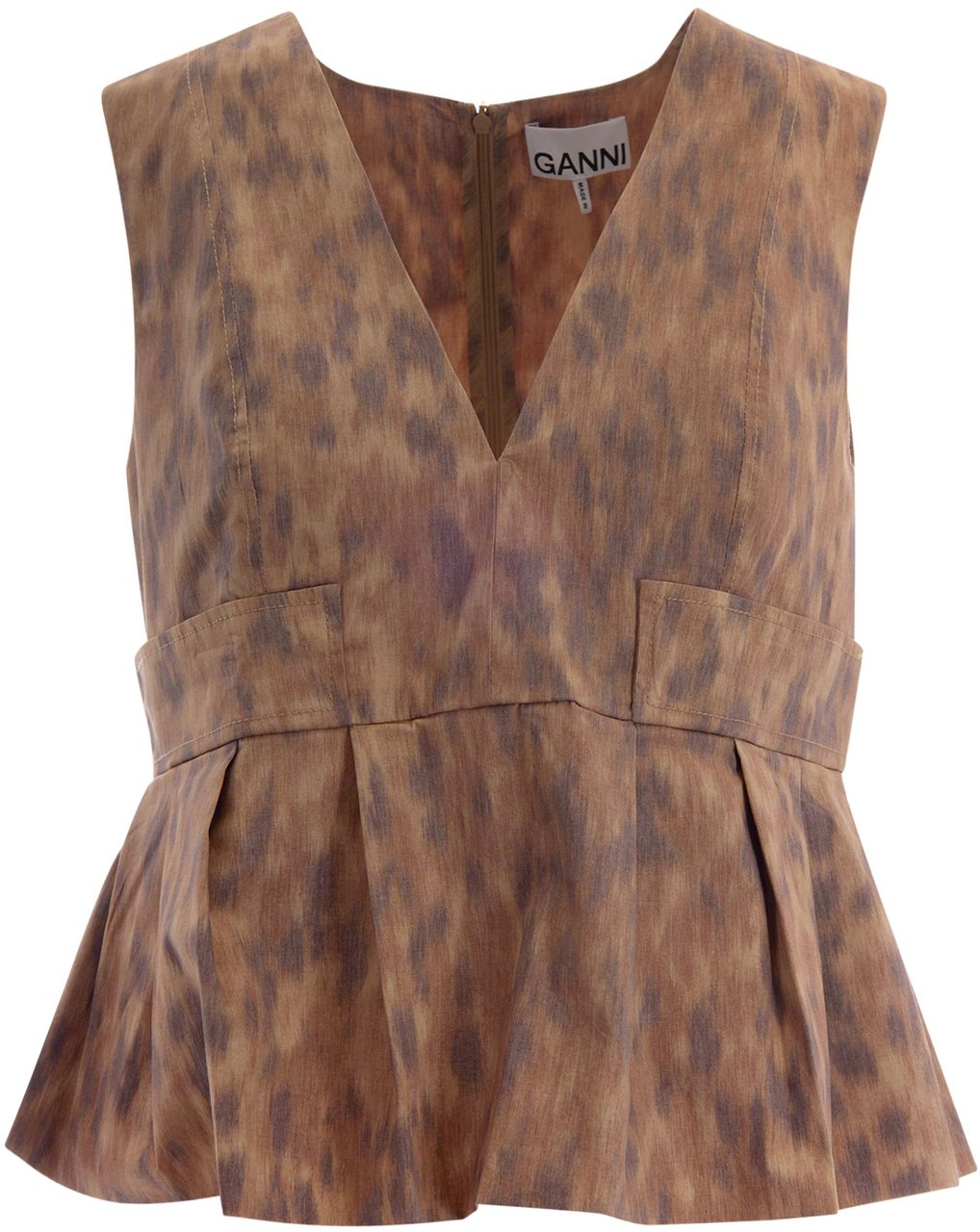 Ganni Top Burro Beige